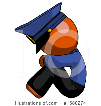 Royalty-Free (RF) Orange Design Mascot Clipart Illustration by Leo Blanchette - Stock Sample #1586274