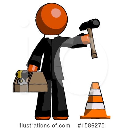 Royalty-Free (RF) Orange Design Mascot Clipart Illustration by Leo Blanchette - Stock Sample #1586275