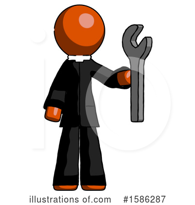 Royalty-Free (RF) Orange Design Mascot Clipart Illustration by Leo Blanchette - Stock Sample #1586287