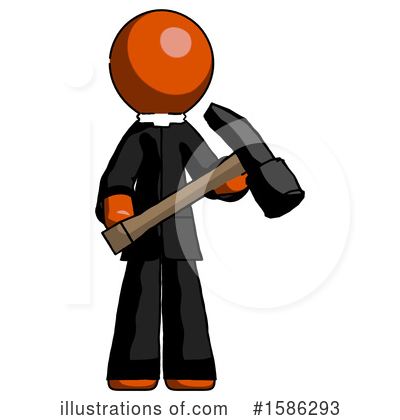 Royalty-Free (RF) Orange Design Mascot Clipart Illustration by Leo Blanchette - Stock Sample #1586293