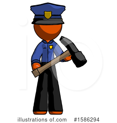 Royalty-Free (RF) Orange Design Mascot Clipart Illustration by Leo Blanchette - Stock Sample #1586294
