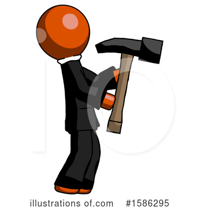 Royalty-Free (RF) Orange Design Mascot Clipart Illustration by Leo Blanchette - Stock Sample #1586295