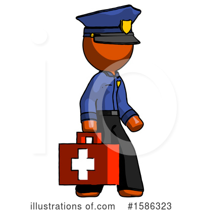 Royalty-Free (RF) Orange Design Mascot Clipart Illustration by Leo Blanchette - Stock Sample #1586323