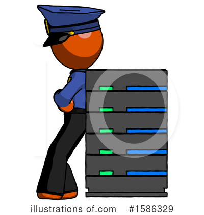 Royalty-Free (RF) Orange Design Mascot Clipart Illustration by Leo Blanchette - Stock Sample #1586329