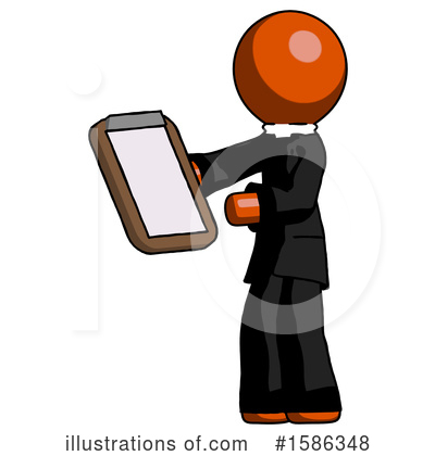 Royalty-Free (RF) Orange Design Mascot Clipart Illustration by Leo Blanchette - Stock Sample #1586348