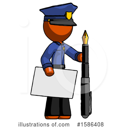 Royalty-Free (RF) Orange Design Mascot Clipart Illustration by Leo Blanchette - Stock Sample #1586408