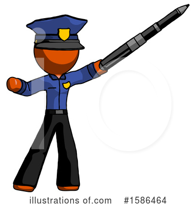 Royalty-Free (RF) Orange Design Mascot Clipart Illustration by Leo Blanchette - Stock Sample #1586464