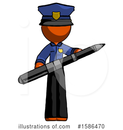 Royalty-Free (RF) Orange Design Mascot Clipart Illustration by Leo Blanchette - Stock Sample #1586470