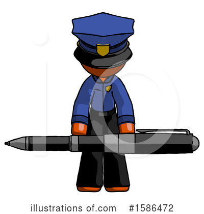 Royalty-Free (RF) Orange Design Mascot Clipart Illustration by Leo Blanchette - Stock Sample #1586472