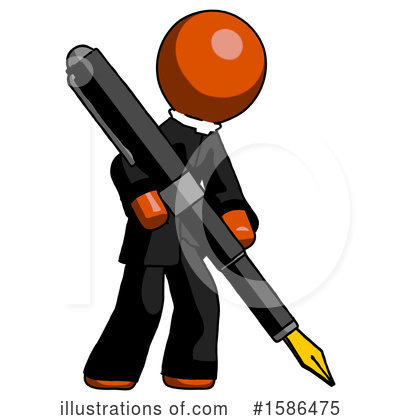 Royalty-Free (RF) Orange Design Mascot Clipart Illustration by Leo Blanchette - Stock Sample #1586475