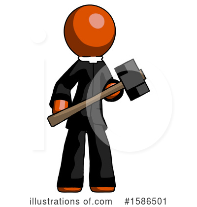 Royalty-Free (RF) Orange Design Mascot Clipart Illustration by Leo Blanchette - Stock Sample #1586501