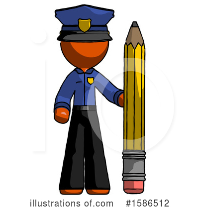Royalty-Free (RF) Orange Design Mascot Clipart Illustration by Leo Blanchette - Stock Sample #1586512