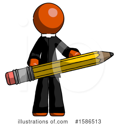 Royalty-Free (RF) Orange Design Mascot Clipart Illustration by Leo Blanchette - Stock Sample #1586513