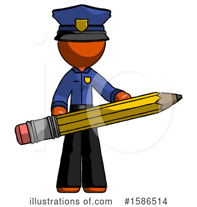 Royalty-Free (RF) Orange Design Mascot Clipart Illustration by Leo Blanchette - Stock Sample #1586514