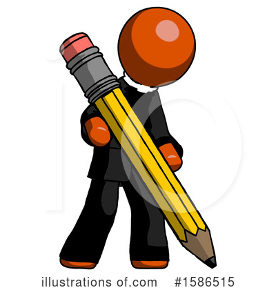 Royalty-Free (RF) Orange Design Mascot Clipart Illustration by Leo Blanchette - Stock Sample #1586515