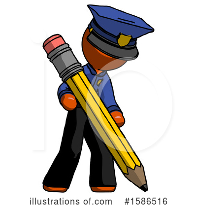 Royalty-Free (RF) Orange Design Mascot Clipart Illustration by Leo Blanchette - Stock Sample #1586516