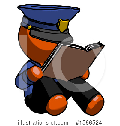 Royalty-Free (RF) Orange Design Mascot Clipart Illustration by Leo Blanchette - Stock Sample #1586524