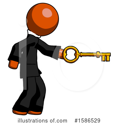 Royalty-Free (RF) Orange Design Mascot Clipart Illustration by Leo Blanchette - Stock Sample #1586529