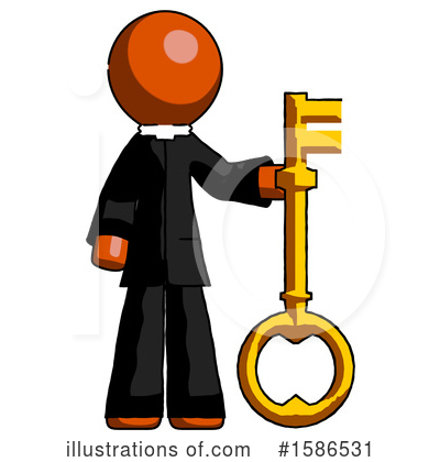 Royalty-Free (RF) Orange Design Mascot Clipart Illustration by Leo Blanchette - Stock Sample #1586531
