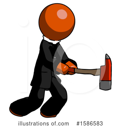 Royalty-Free (RF) Orange Design Mascot Clipart Illustration by Leo Blanchette - Stock Sample #1586583