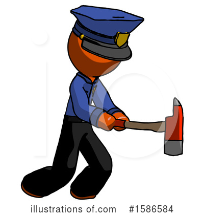 Royalty-Free (RF) Orange Design Mascot Clipart Illustration by Leo Blanchette - Stock Sample #1586584