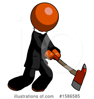 Royalty-Free (RF) Orange Design Mascot Clipart Illustration by Leo Blanchette - Stock Sample #1586585