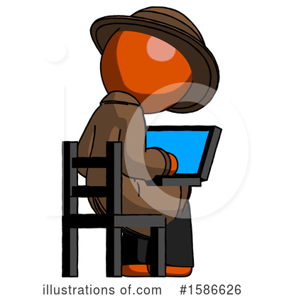 Royalty-Free (RF) Orange Design Mascot Clipart Illustration by Leo Blanchette - Stock Sample #1586626