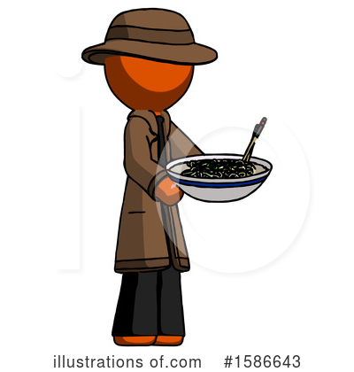 Royalty-Free (RF) Orange Design Mascot Clipart Illustration by Leo Blanchette - Stock Sample #1586643