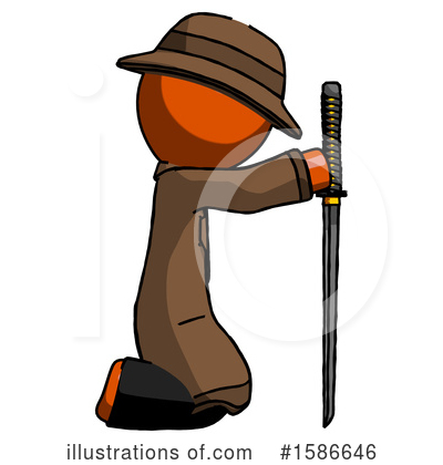 Royalty-Free (RF) Orange Design Mascot Clipart Illustration by Leo Blanchette - Stock Sample #1586646