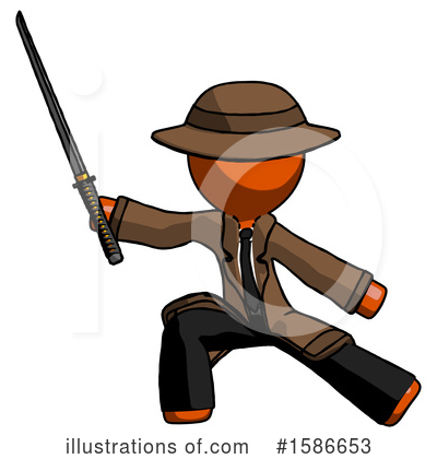 Royalty-Free (RF) Orange Design Mascot Clipart Illustration by Leo Blanchette - Stock Sample #1586653
