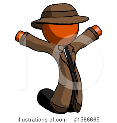 Royalty-Free (RF) Orange Design Mascot Clipart Illustration by Leo Blanchette - Stock Sample #1586665