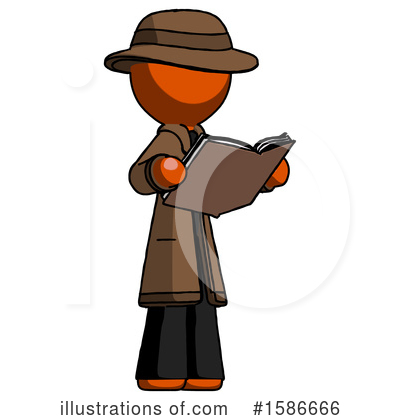 Royalty-Free (RF) Orange Design Mascot Clipart Illustration by Leo Blanchette - Stock Sample #1586666