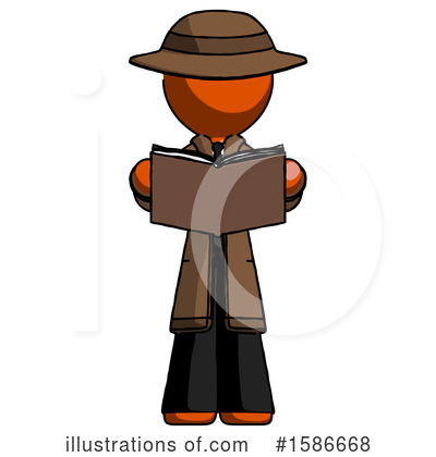 Royalty-Free (RF) Orange Design Mascot Clipart Illustration by Leo Blanchette - Stock Sample #1586668