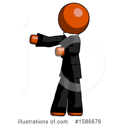 Royalty-Free (RF) Orange Design Mascot Clipart Illustration by Leo Blanchette - Stock Sample #1586676