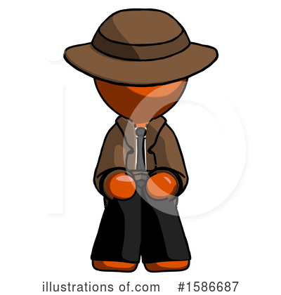 Royalty-Free (RF) Orange Design Mascot Clipart Illustration by Leo Blanchette - Stock Sample #1586687