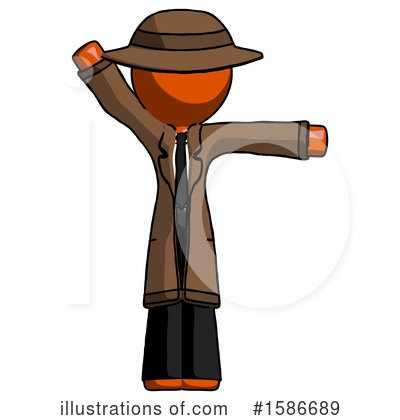 Royalty-Free (RF) Orange Design Mascot Clipart Illustration by Leo Blanchette - Stock Sample #1586689