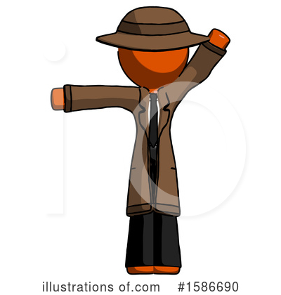 Royalty-Free (RF) Orange Design Mascot Clipart Illustration by Leo Blanchette - Stock Sample #1586690