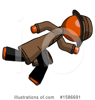 Royalty-Free (RF) Orange Design Mascot Clipart Illustration by Leo Blanchette - Stock Sample #1586691