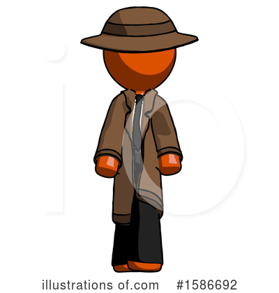 Royalty-Free (RF) Orange Design Mascot Clipart Illustration by Leo Blanchette - Stock Sample #1586692