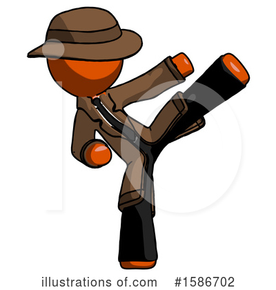 Royalty-Free (RF) Orange Design Mascot Clipart Illustration by Leo Blanchette - Stock Sample #1586702