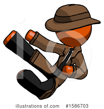 Royalty-Free (RF) Orange Design Mascot Clipart Illustration by Leo Blanchette - Stock Sample #1586703