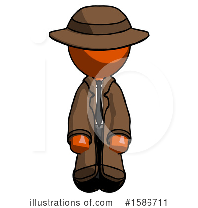 Royalty-Free (RF) Orange Design Mascot Clipart Illustration by Leo Blanchette - Stock Sample #1586711