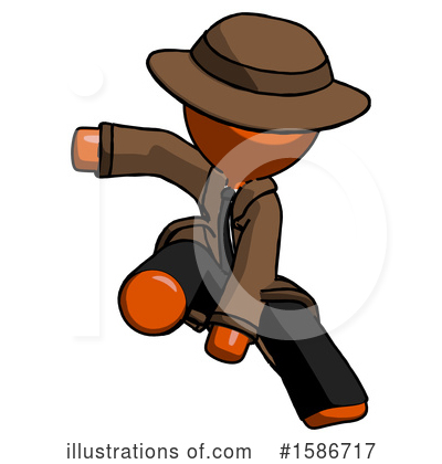 Royalty-Free (RF) Orange Design Mascot Clipart Illustration by Leo Blanchette - Stock Sample #1586717