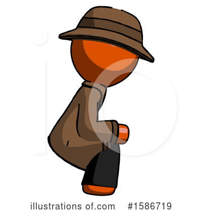 Royalty-Free (RF) Orange Design Mascot Clipart Illustration by Leo Blanchette - Stock Sample #1586719