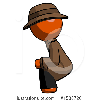 Royalty-Free (RF) Orange Design Mascot Clipart Illustration by Leo Blanchette - Stock Sample #1586720