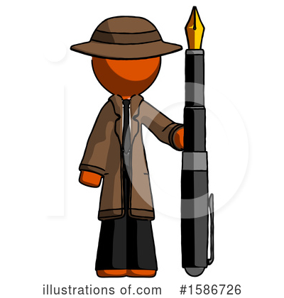 Royalty-Free (RF) Orange Design Mascot Clipart Illustration by Leo Blanchette - Stock Sample #1586726