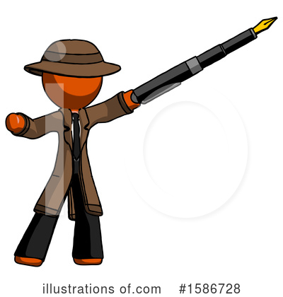 Royalty-Free (RF) Orange Design Mascot Clipart Illustration by Leo Blanchette - Stock Sample #1586728