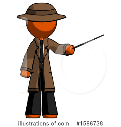 Royalty-Free (RF) Orange Design Mascot Clipart Illustration by Leo Blanchette - Stock Sample #1586738