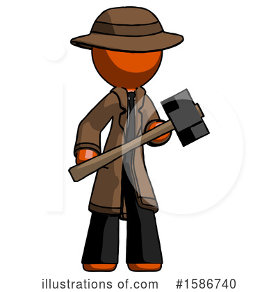Royalty-Free (RF) Orange Design Mascot Clipart Illustration by Leo Blanchette - Stock Sample #1586740