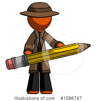 Royalty-Free (RF) Orange Design Mascot Clipart Illustration by Leo Blanchette - Stock Sample #1586747